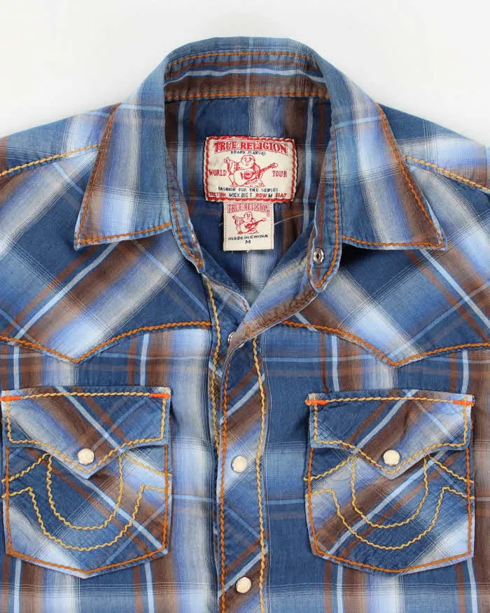 00s True Religion Plaid Western Shirt - M