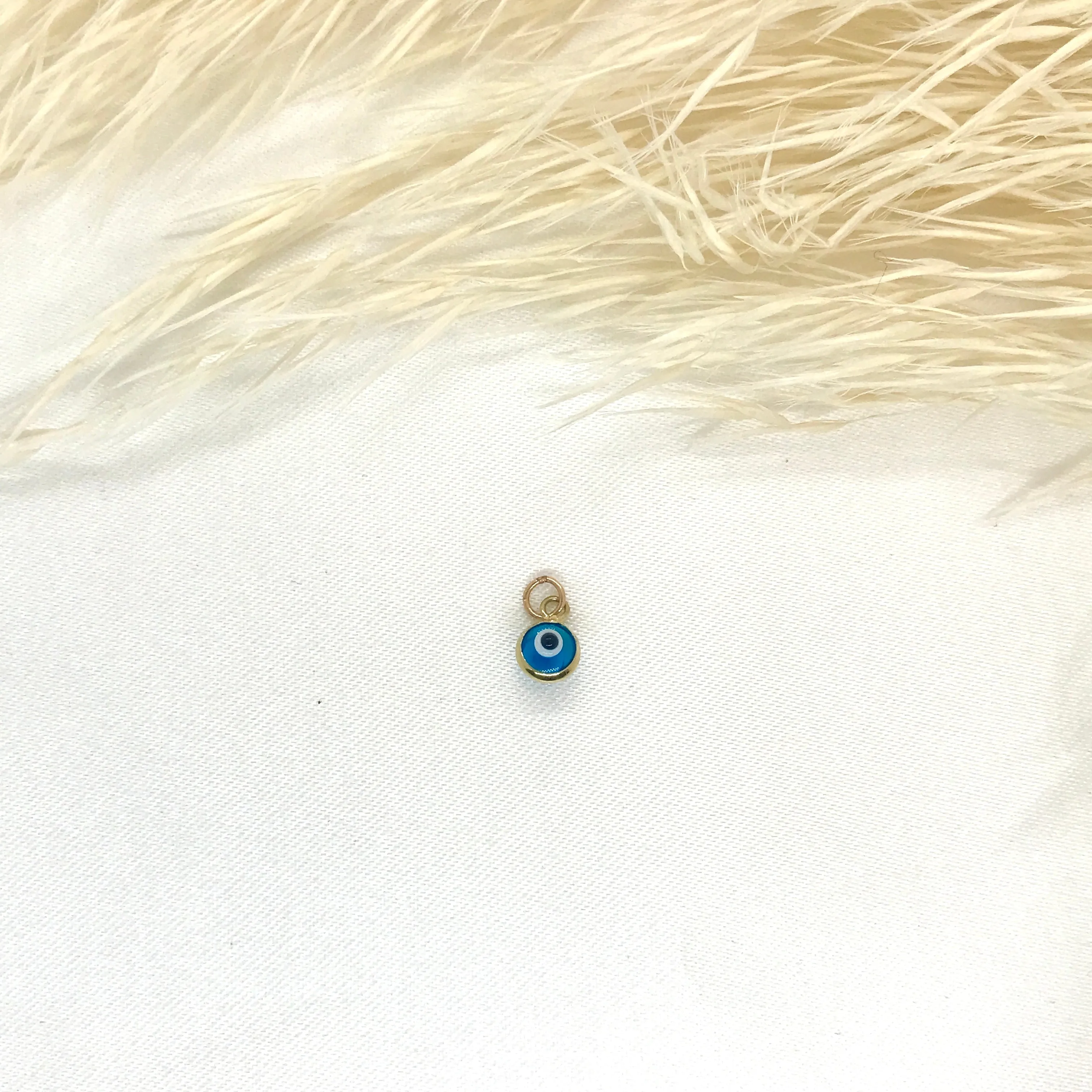 10k Gold Small Evil Eye Pendant