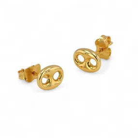 14K Yellow gold mariner studs-52289