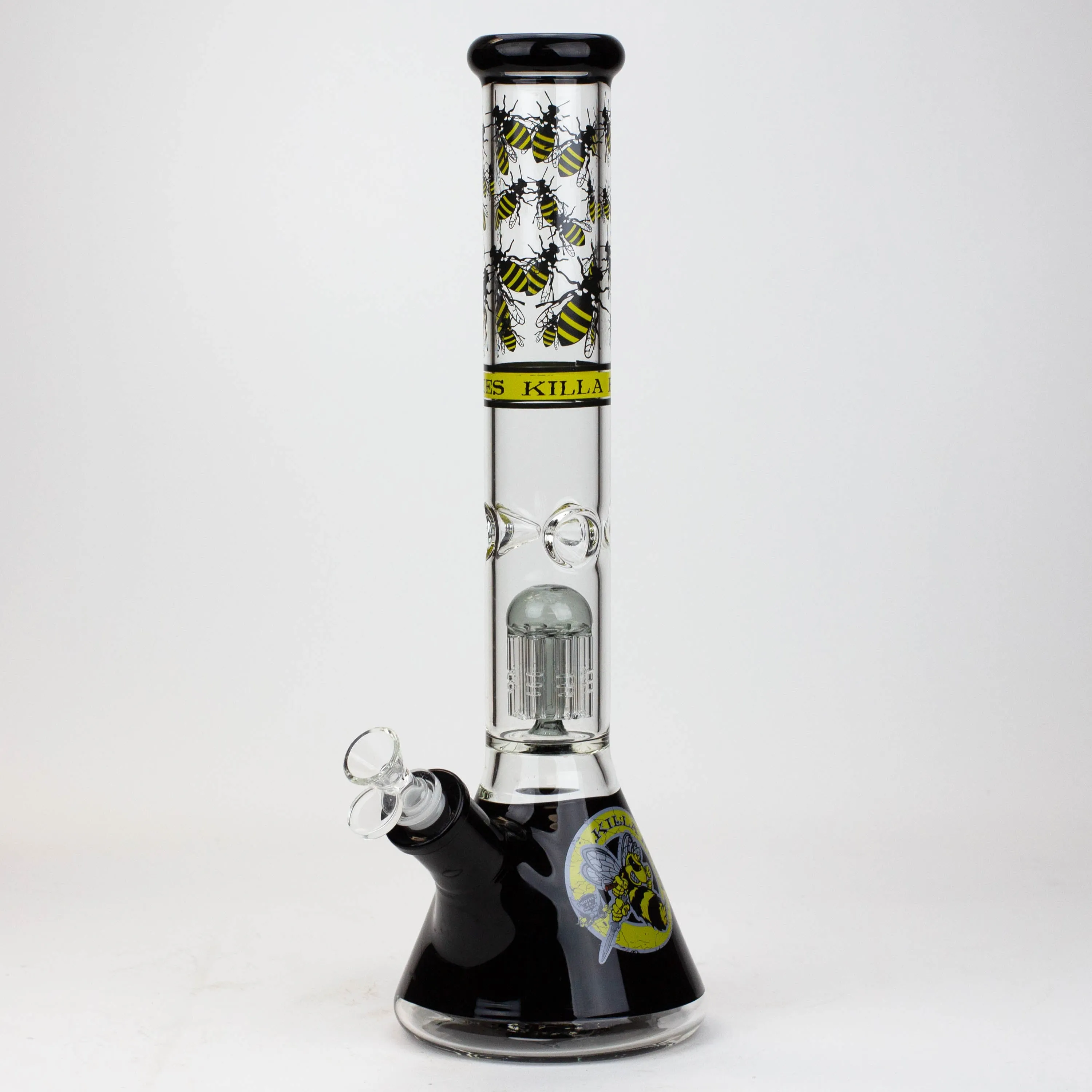 15.5" Killa Bees Glass Bong with Tree Arm Percolator