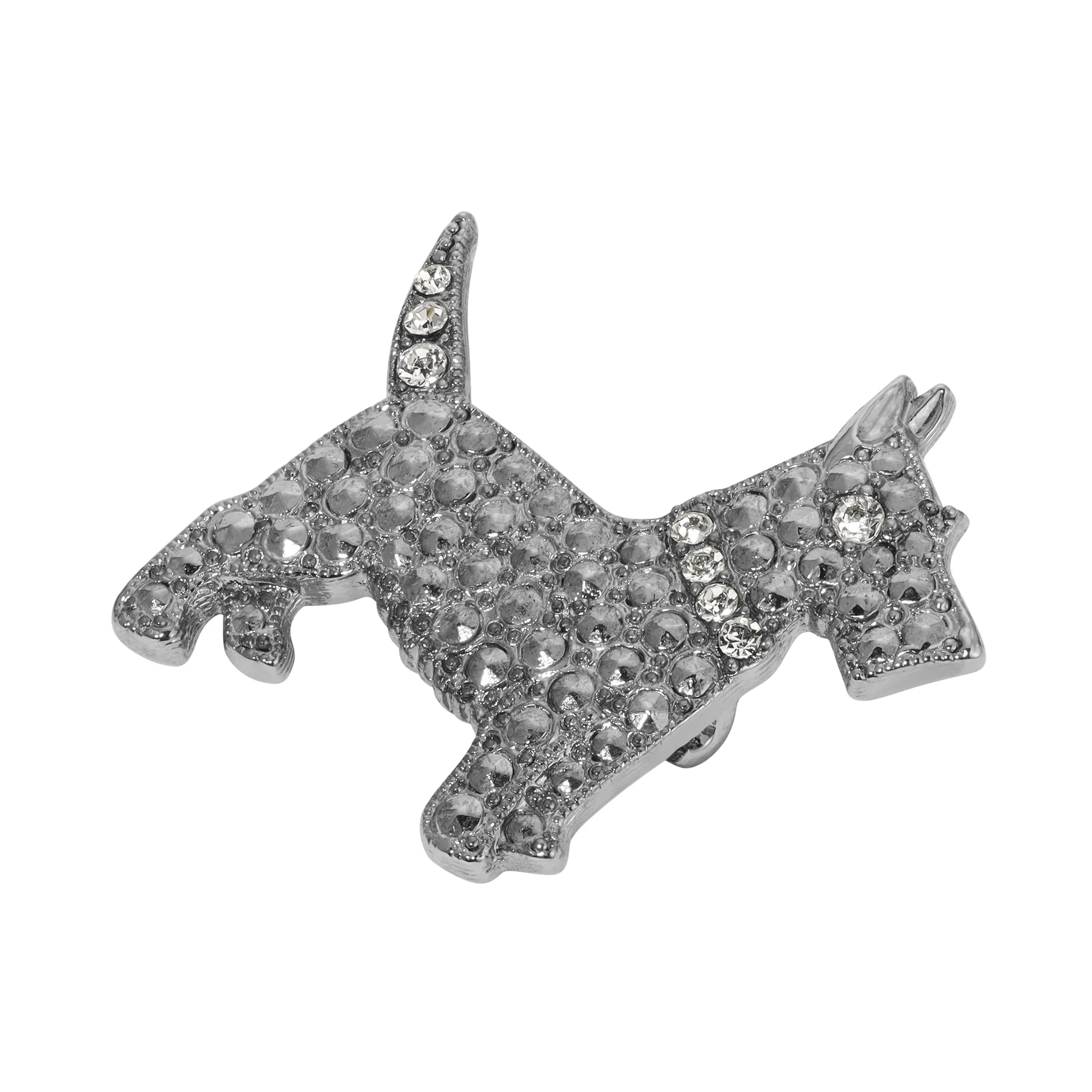 1928 Jewelry Deco Crystal Scottish Terrier Pin