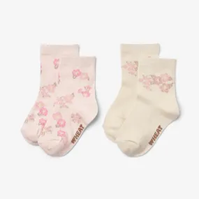 2 pk pattern Luna socks - rose