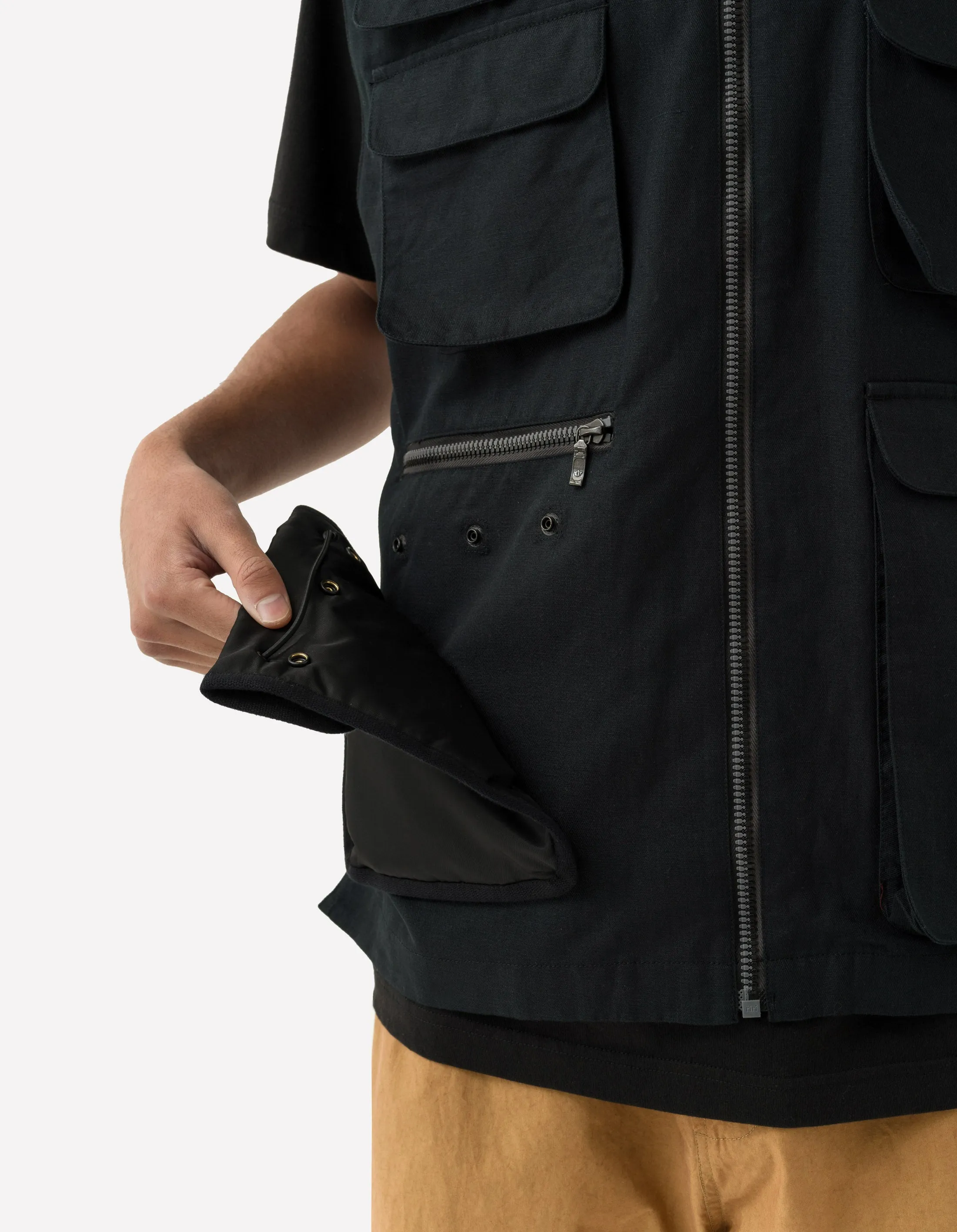 5201 Hemp Utility Vest Black