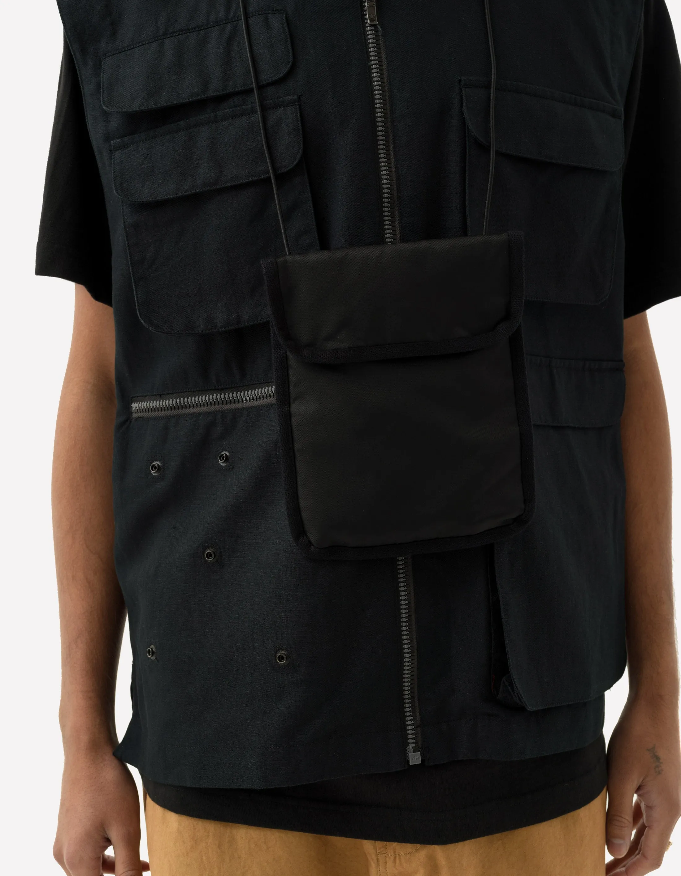 5201 Hemp Utility Vest Black