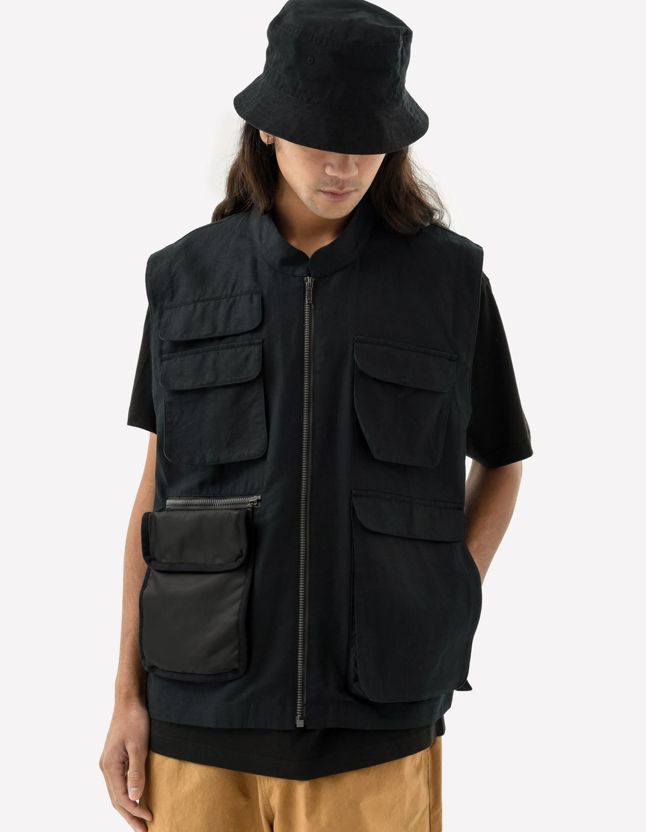 5201 Hemp Utility Vest Black