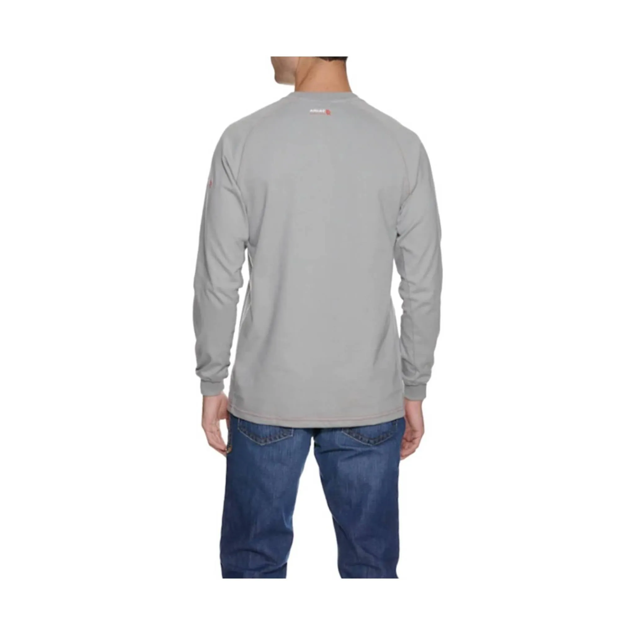 Ariat Men's Flame Resistant Work Crew Long Sleeve T-Shirt - Gray