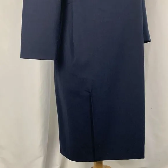 Armani Collezioni Navy Drape Neck MIDI Dress