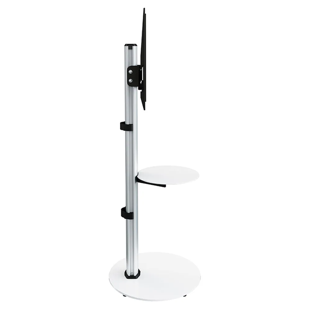 AVF Eno 60CM Pedestal TV Stand with Shelf - Silver | FSL600ENSW