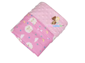 Baby Sheep in Pink - Babycuddle Minky Blanket