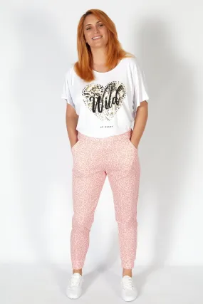 Betty Basics Lindsay Jogger in Pink Ocelot