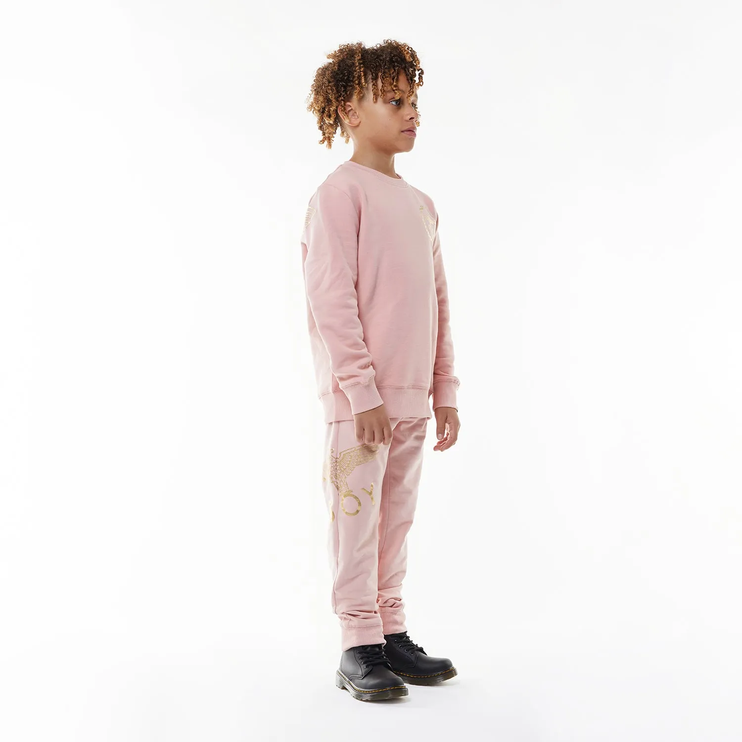 BOY EAGLE KIDS JOGGERS - PINK/GOLD