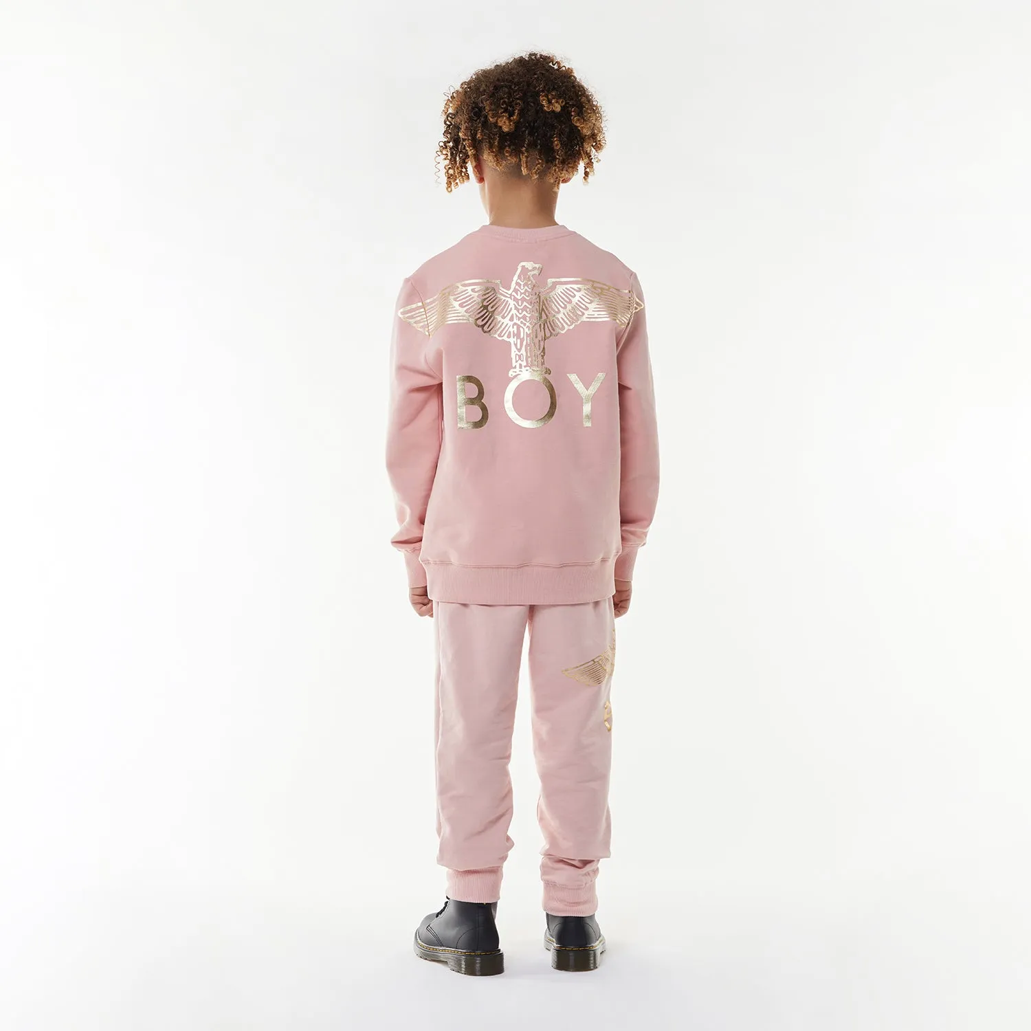 BOY EAGLE KIDS JOGGERS - PINK/GOLD