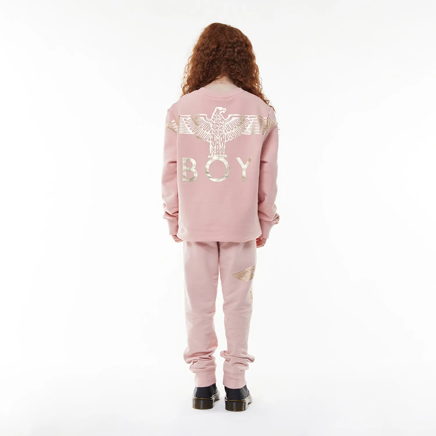 BOY EAGLE KIDS JOGGERS - PINK/GOLD