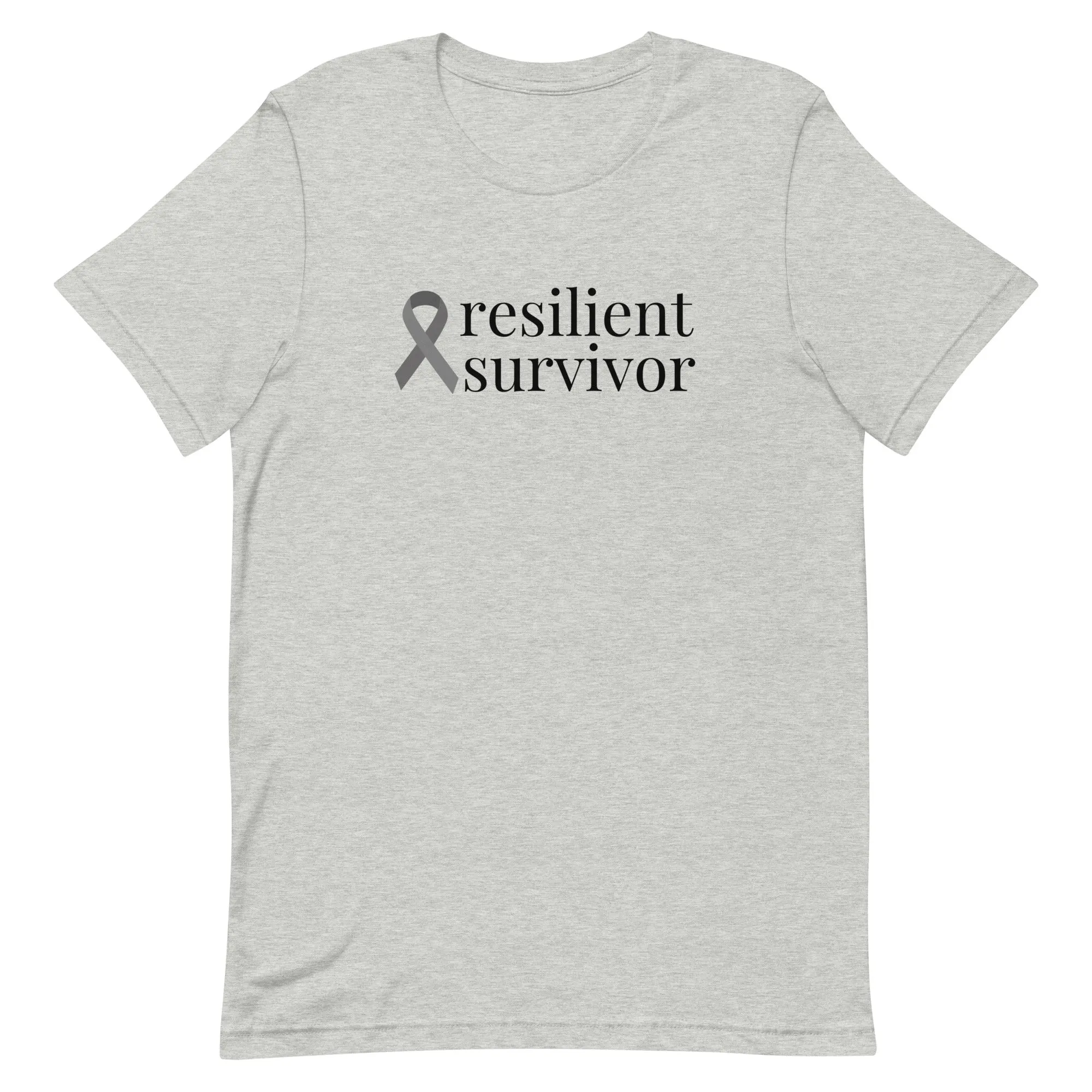 Brain Cancer "resilient survivor" T-Shirt (Several Colors Available)