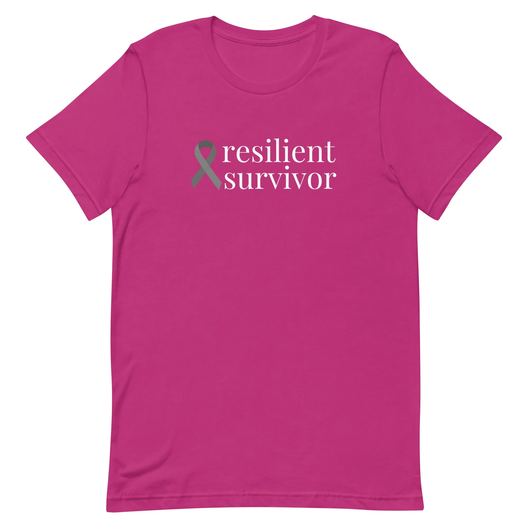 Brain Cancer "resilient survivor" T-Shirt (Several Colors Available)