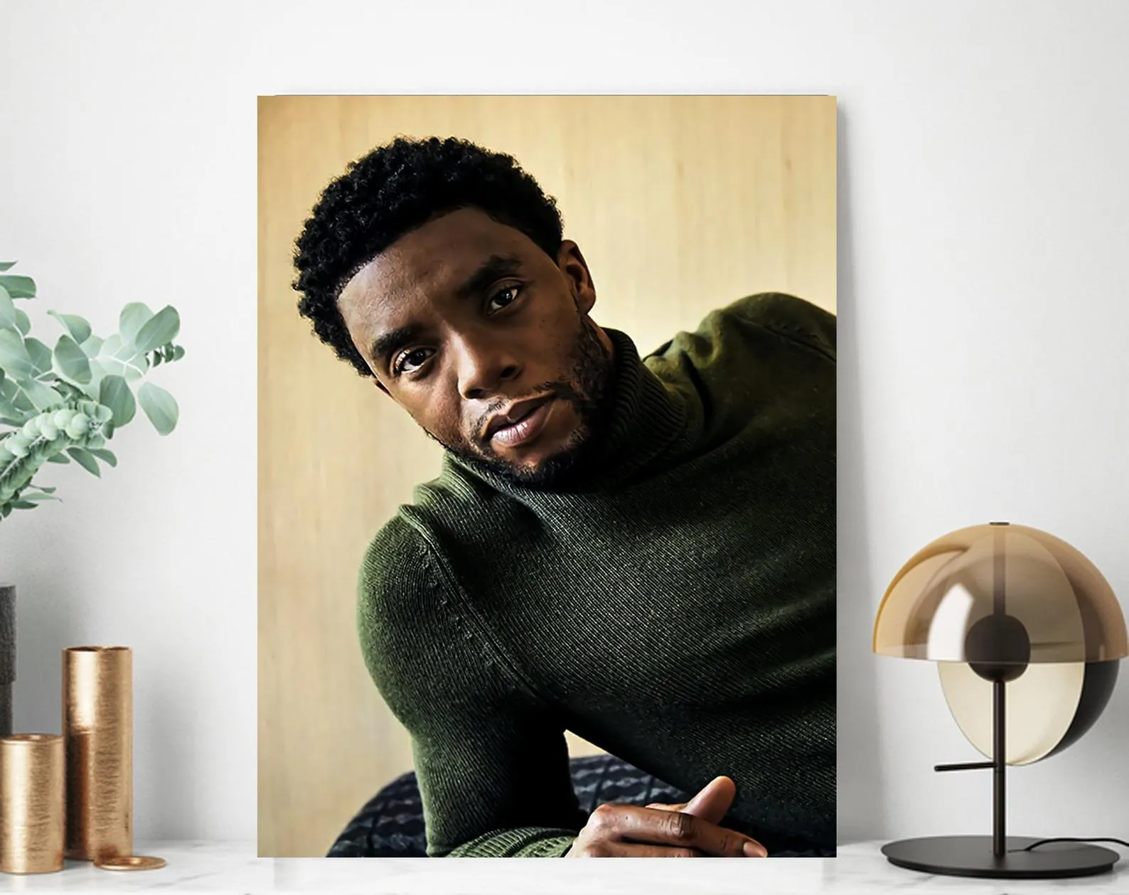 Chadwick Boseman Poster, Black Panther Canvas Rolls, Custom Canvas, Home decor, Wall Hanging, Hollywood Actor Chadwick Boseman Poster