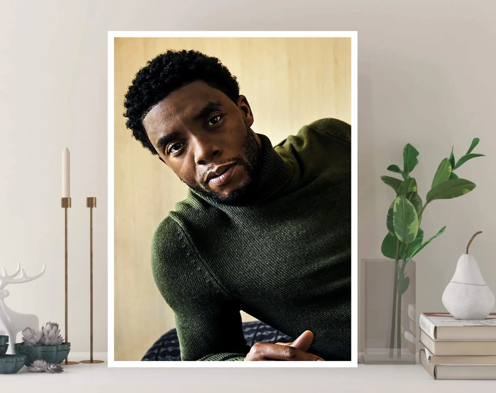 Chadwick Boseman Poster, Black Panther Canvas Rolls, Custom Canvas, Home decor, Wall Hanging, Hollywood Actor Chadwick Boseman Poster