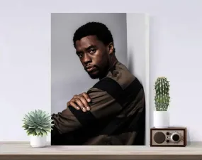 Chadwick Boseman Poster, Black Panther Canvas Rolls, Custom Canvas, Home decor, Wall Hanging, Hollywood Actor Chadwick Boseman Poster