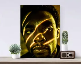 Chadwick Boseman Poster, Black Panther Canvas Rolls, Custom Canvas, Home decor, Wall Hanging, Hollywood Actor Chadwick Boseman Poster