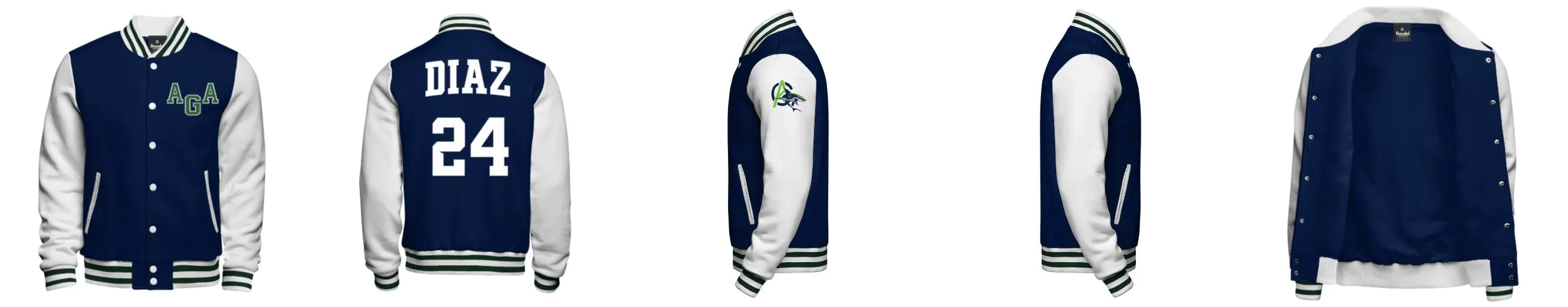 Cotton Fleece Varsity Jacket With No Lining