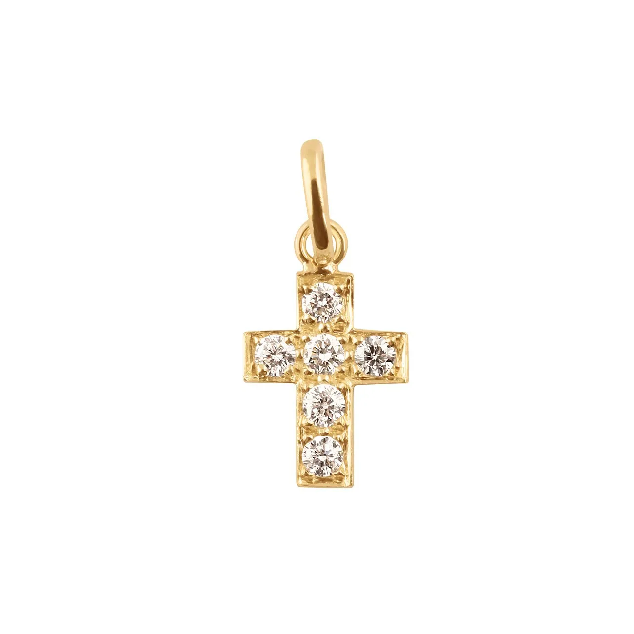 Cross diamond Pendant, Yellow Gold