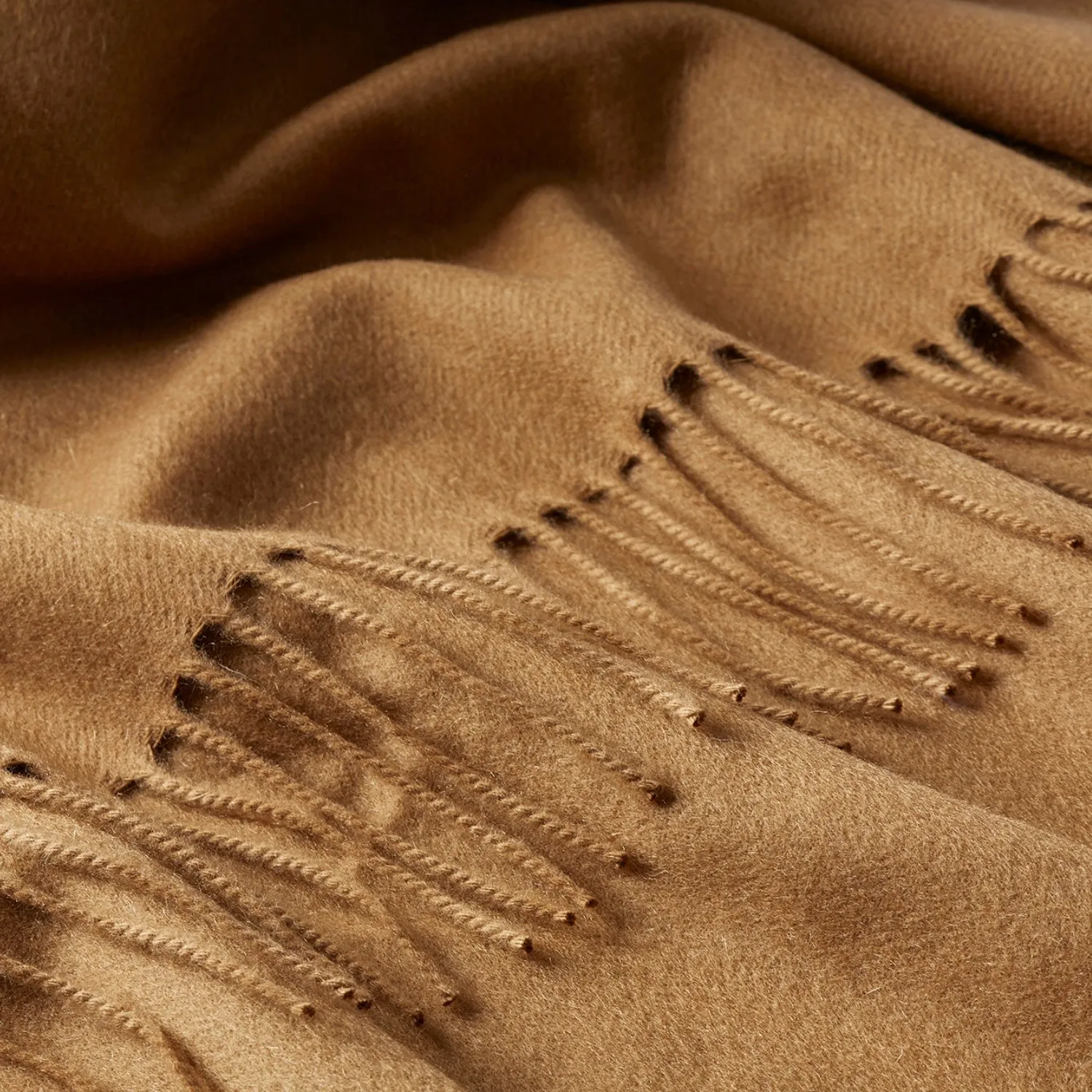 Dark Camel Cashmere Blanket | Johnstons of Elgin