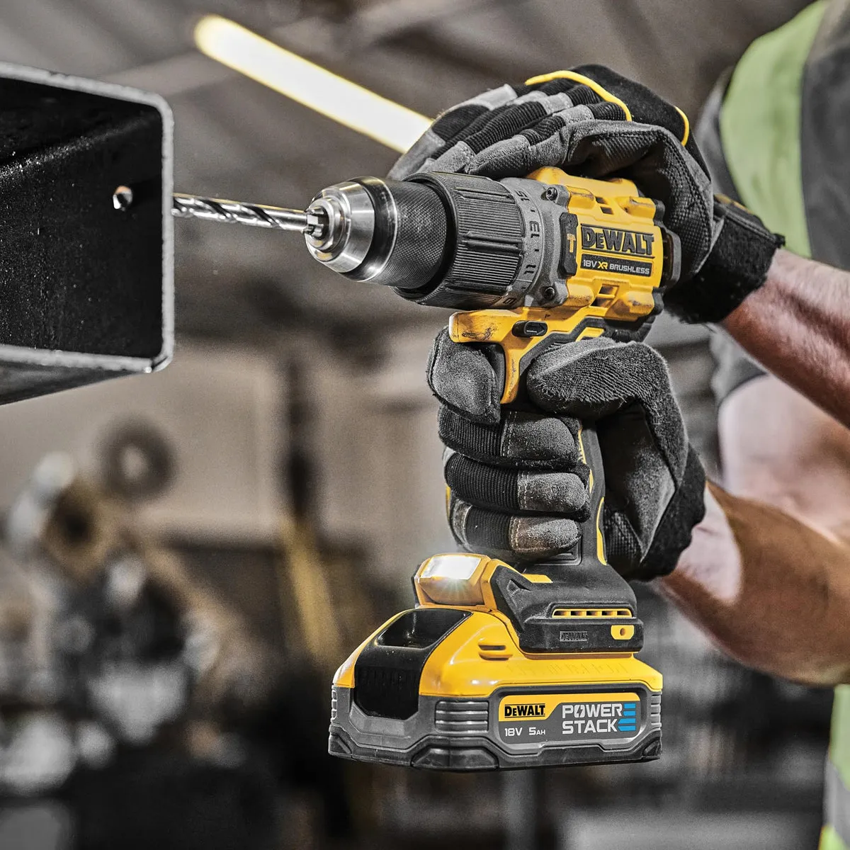 Dewalt DCD805H2T-GB XR Powerstack 18V Compact Hammer Drill Driver Kit