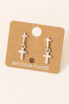 Double Cross Dangle Must Have Stud Earring