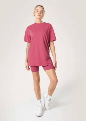 Elevate Boyfriend Tee Raspberry Pink FINAL SALE