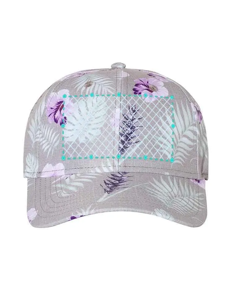 Embroidered Tropical Print Dad Hats