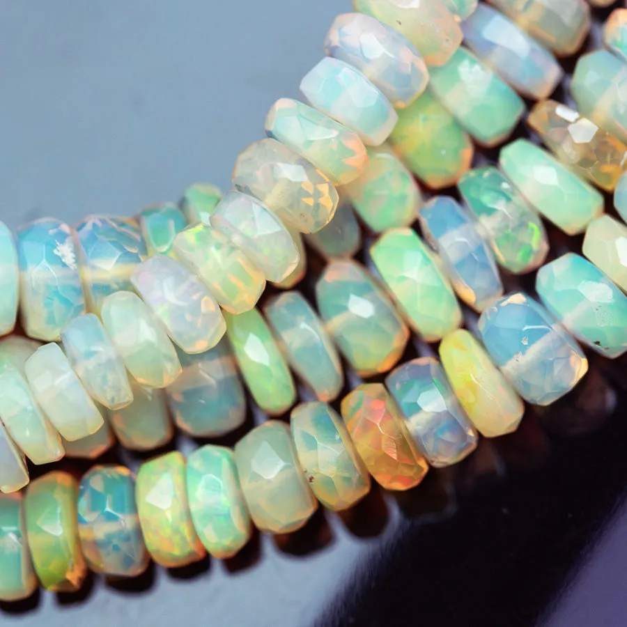 Ethiopian Opal 3-5mm Rondelle A Grade - 15-16 Inch