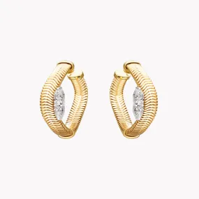 Feelings Small Chain & Diamond Hoop Earrings