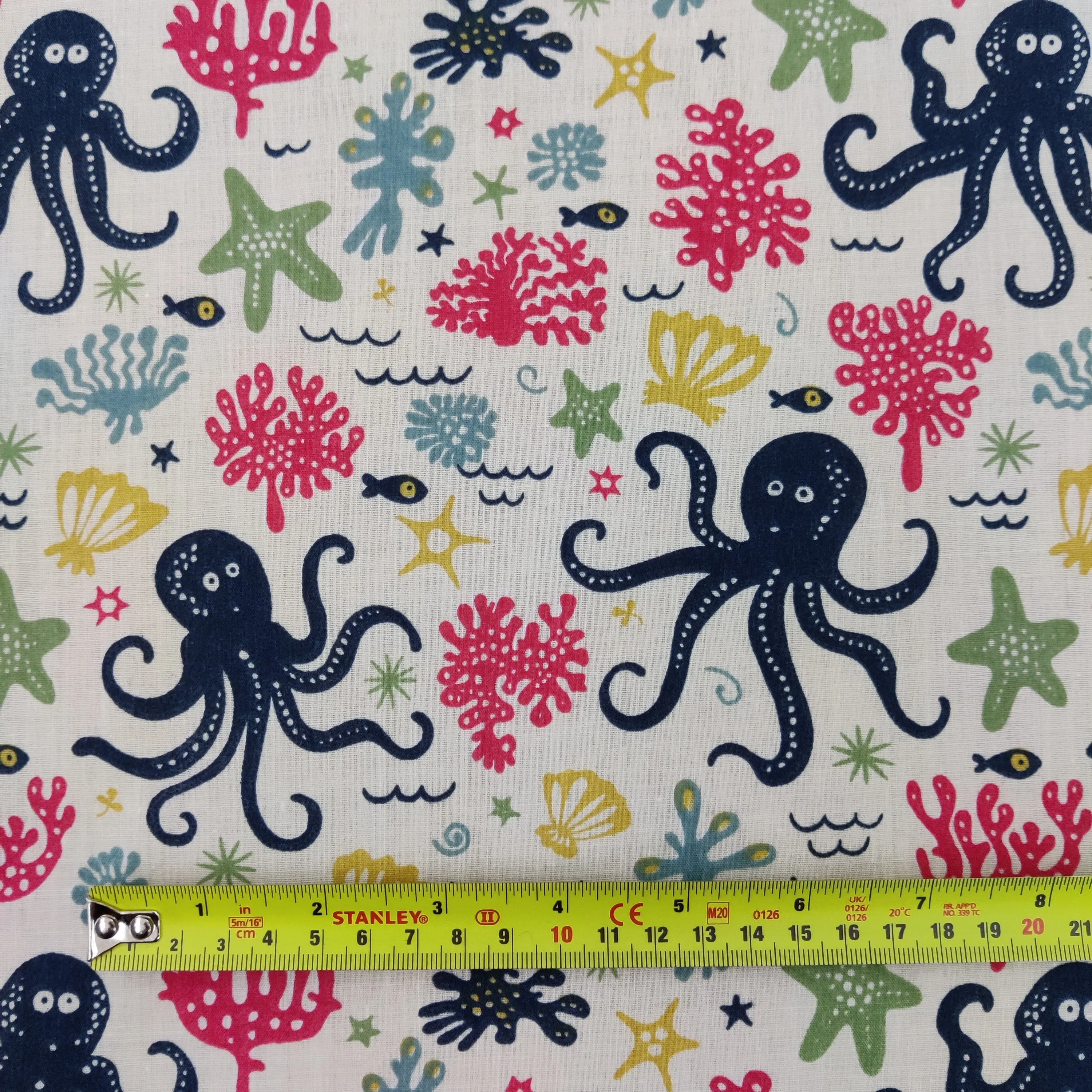 FS801 Octopus Polycotton Fabric