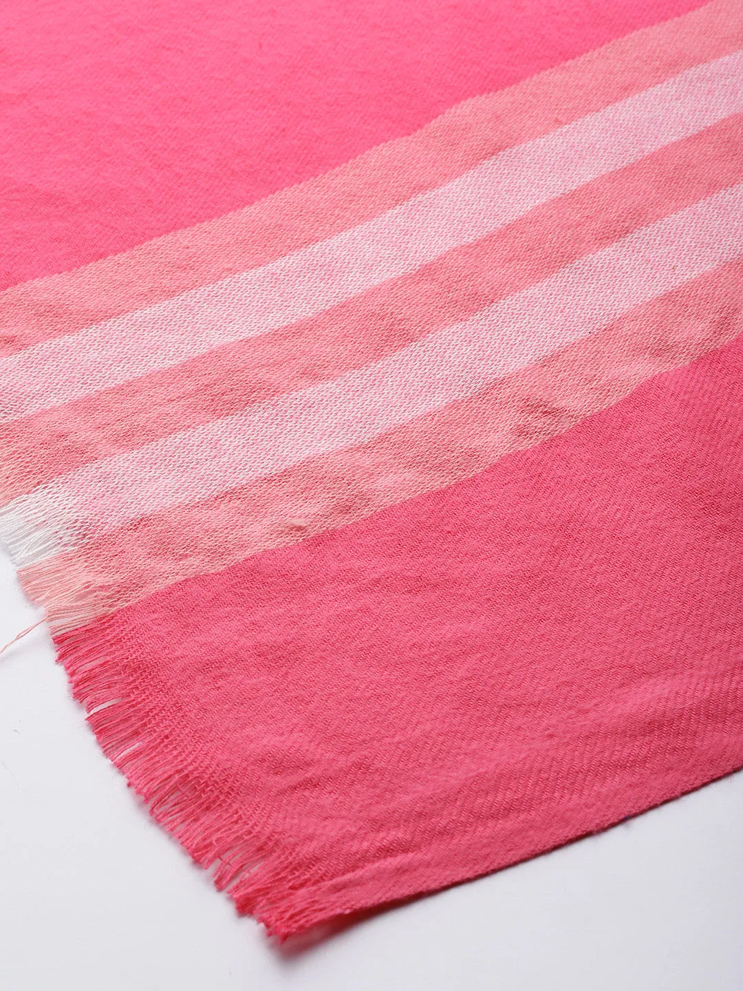 Fuchsia Horizontal Striped Stole