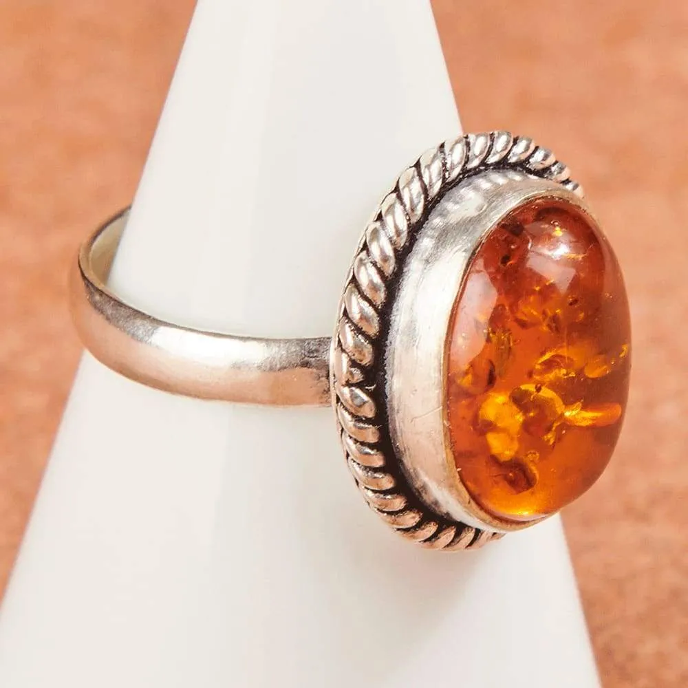 Handmade Baltic Amber Ring