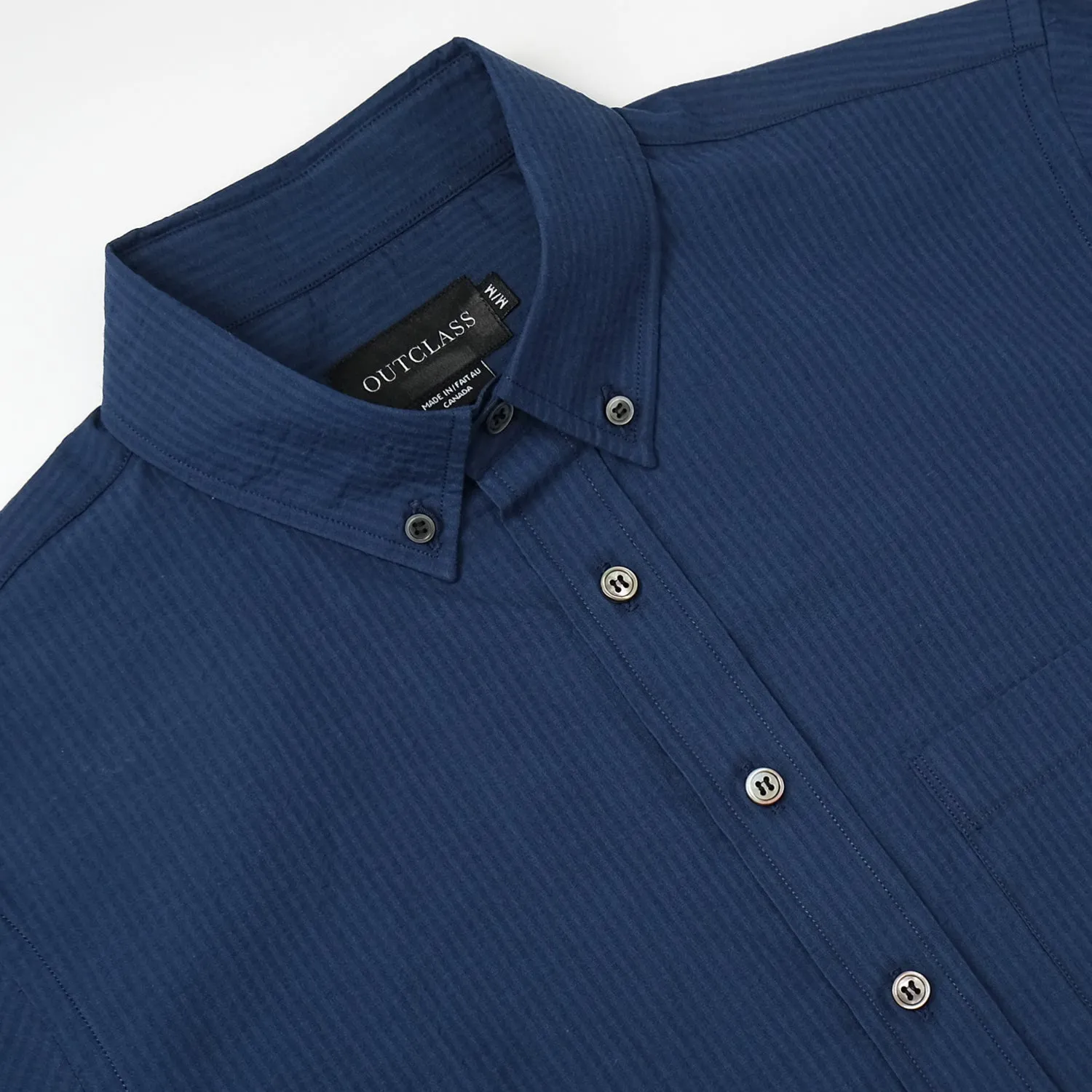 Indigo Seersucker S/S Shirt