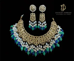 Indu  bridal necklace set  ( SHIPS IN 4 WEEKS  )