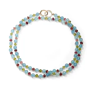 Mogul Aquamarine Bead Necklace