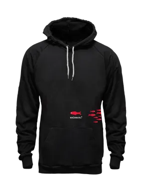 New Fish - Relaxed Fit Black Fleece Pullover Hoodie*