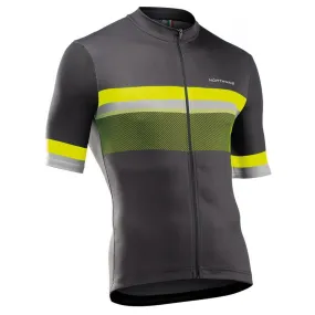 Northwave Origin Jersey - Anthra/Yellow Fluo