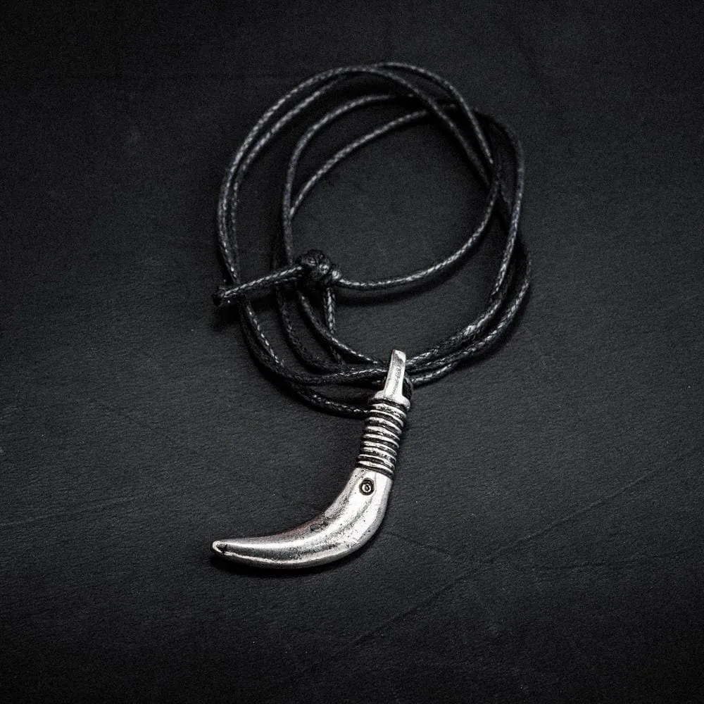 Pewter Bear Tooth Necklace - Handcrafted in the UK