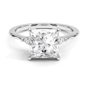 Princess Cut Three Stone Engagement Ring