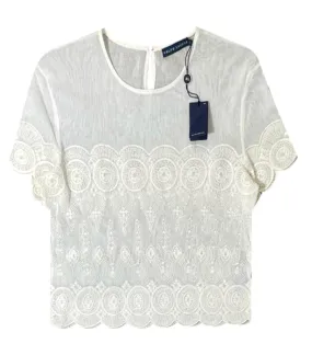 Ralph Lauren Cotton/Lace Top. Size XL