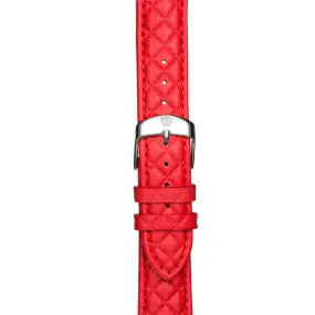 Red/Silver Leather Band