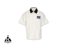 Rhude Twill Stripe Mechanic Button Down Shirt “Black/White”