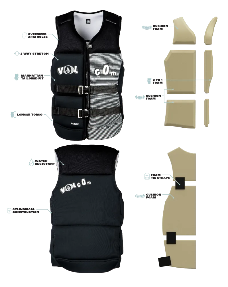 Ronix X Volcom | Life Vest (Black/White Clippings)