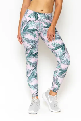 SARA 7/8  LEGGING - PINK PALM