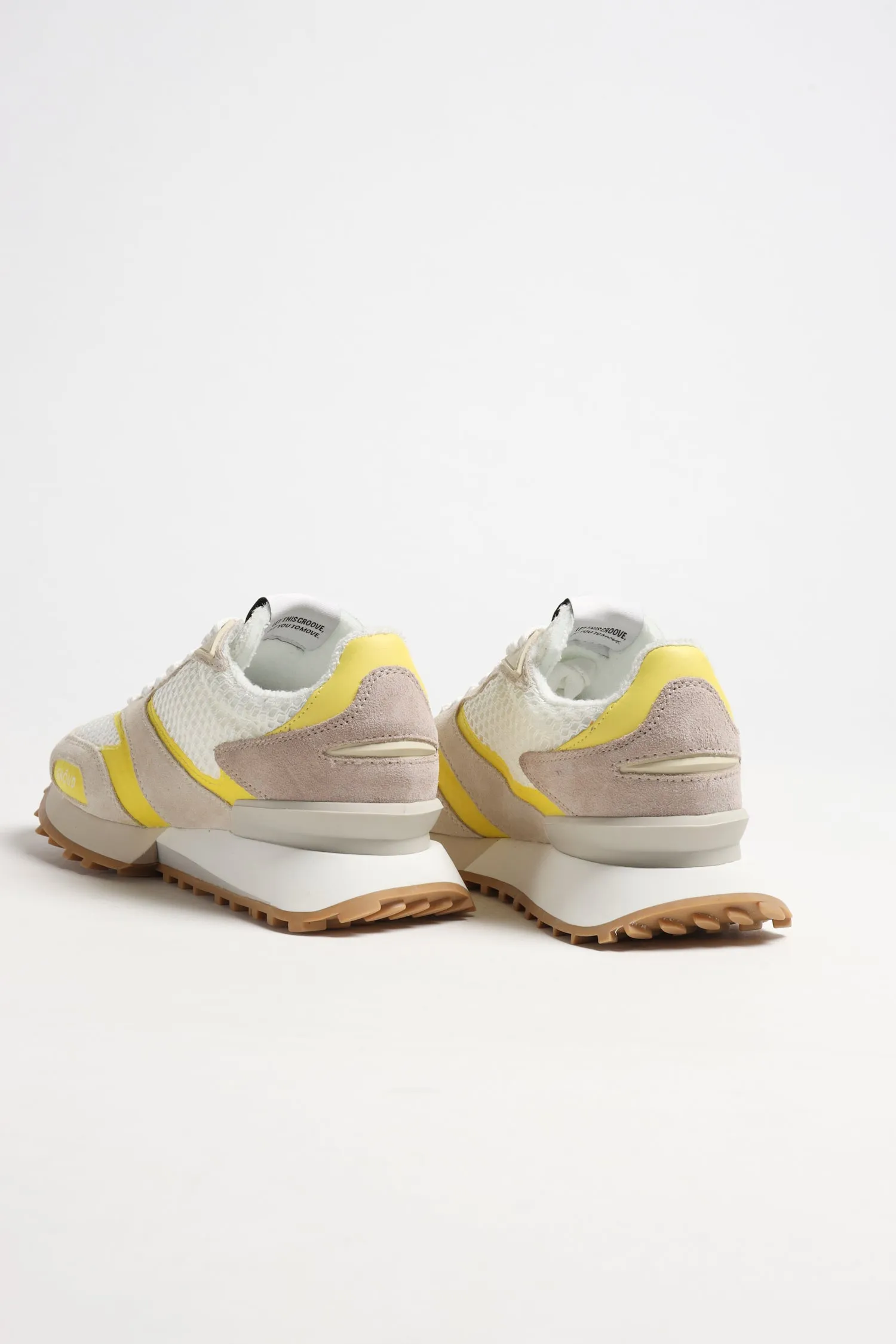 Sneaker Rush Groove in Cream/Yellow