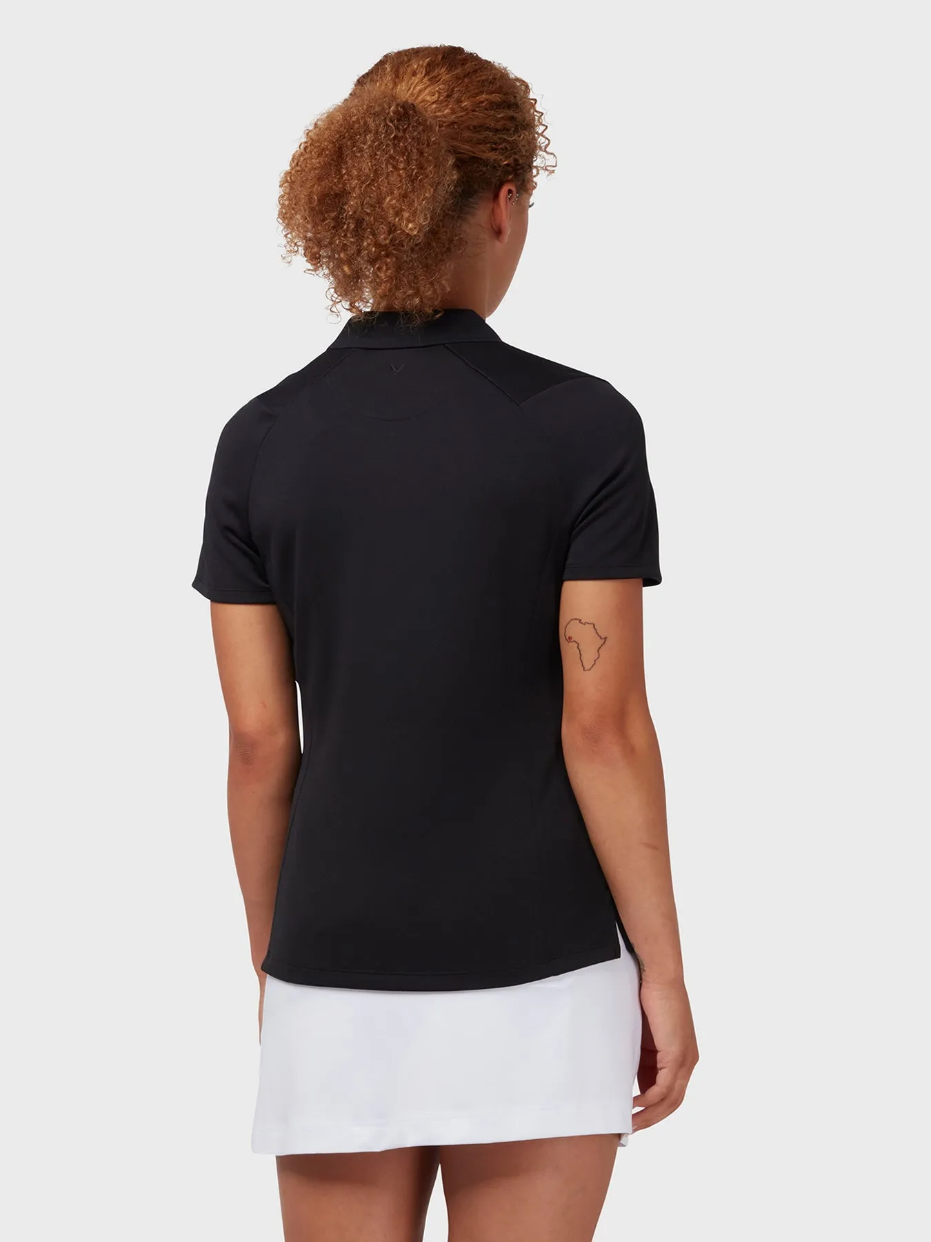 Swing Tech Women's Polo In Caviar