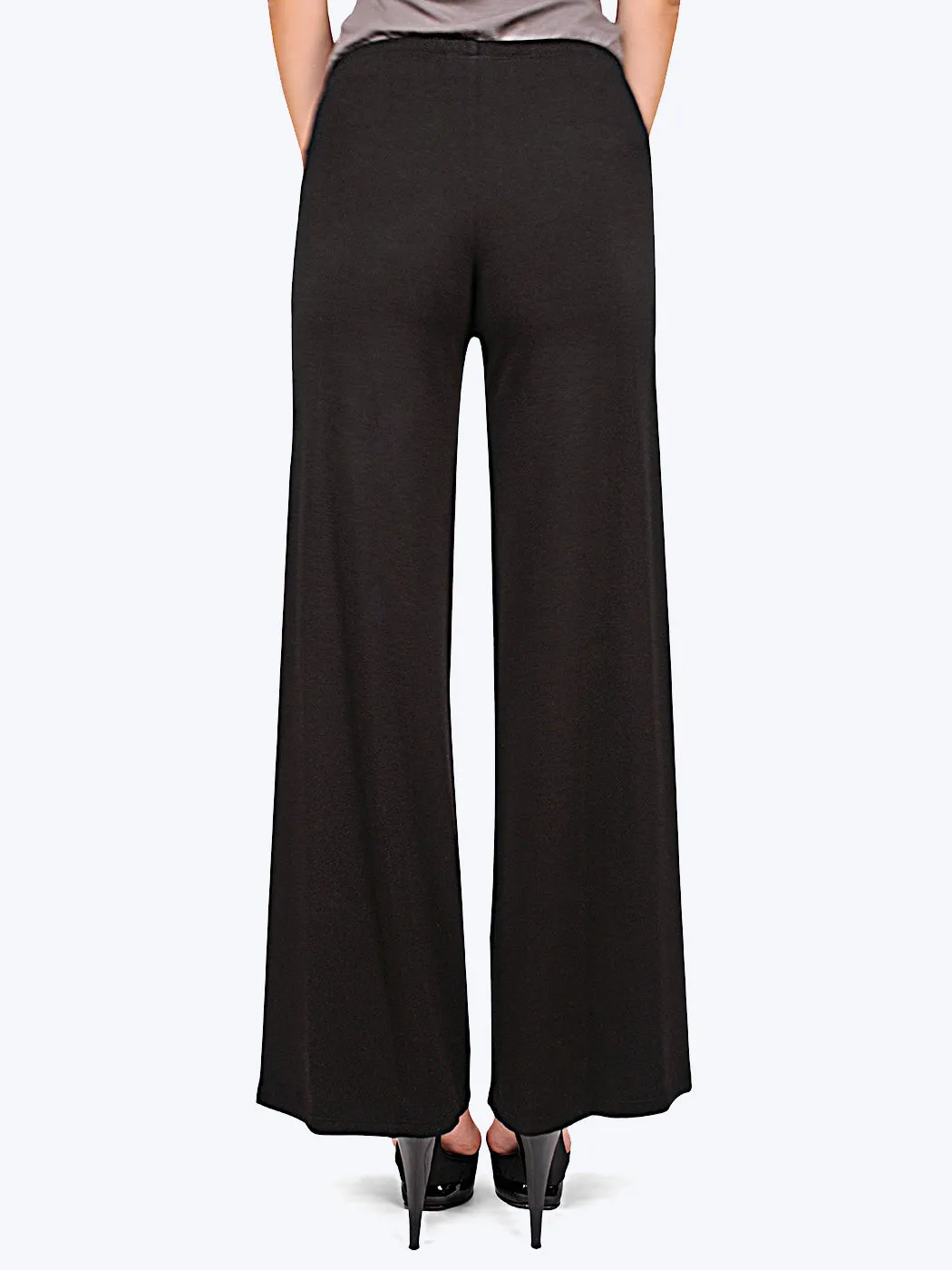 Tianello Plus  TENCEL™ Whisper Knit Palazzo Pant